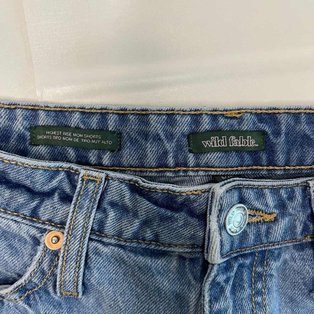 Wild Fable Highest Rise Mom Rolled Cuff Shorts Embroidered - Size 6/28 - Picture 5 of 6